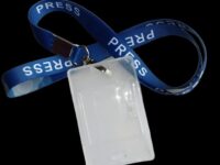 bule color press lanyard