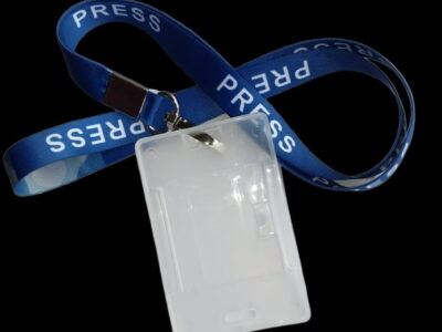 bule color press lanyard